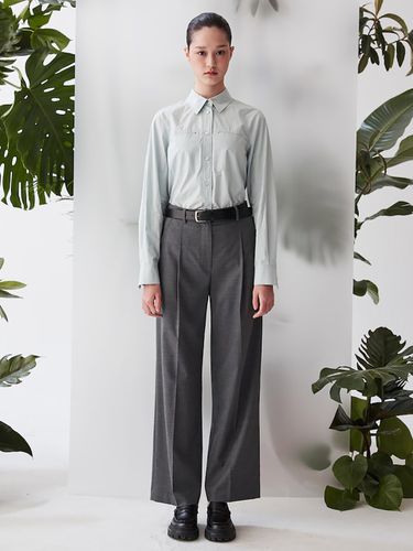 Signature Semi Wide Pants _Grey - kuho plus - Modalova