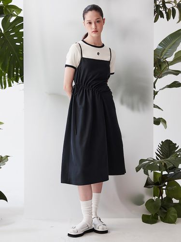 Layered Slip Dress _Navy - kuho plus - Modalova