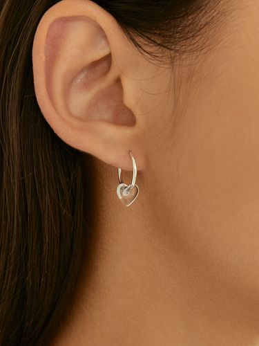 Clear Quartz Heart Ring Earrings #LSE83 - LUNNE - Modalova