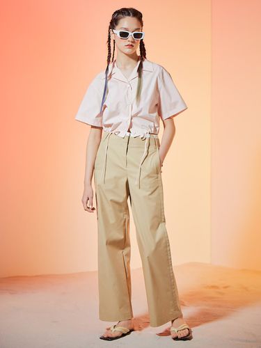 Cotton Layered Straight Pants - kuho plus - Modalova