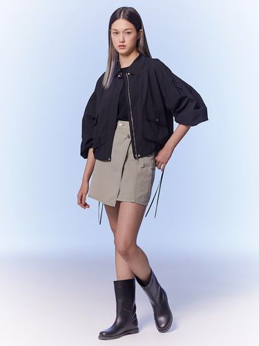 Puff Sleeve Casual Jumper_Black - kuho plus - Modalova