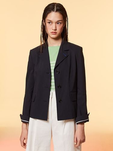 Signature Back Button Regular Fit Jacket_Navy - kuho plus - Modalova