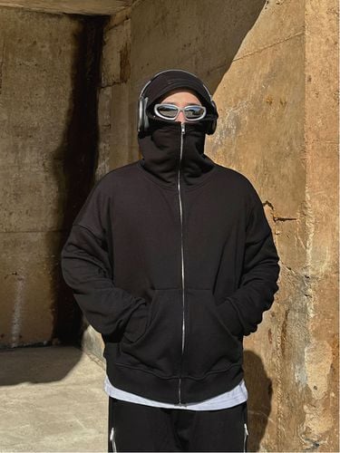 Balaklava Zip-Up Hoodie _ Black - CLACO - Modalova