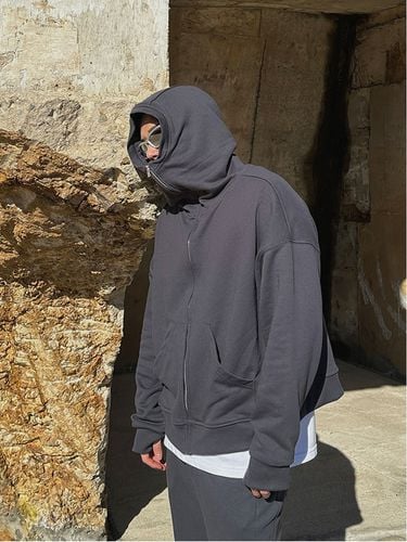 Balaklava Zip-Up Hoodie _ Charcoal - CLACO - Modalova