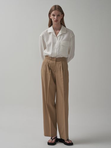 Tencel Cotton Round Pants_Beige - MOTT - Modalova