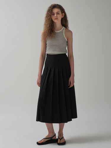 Pleated Long Skirt_Black - MOTT - Modalova