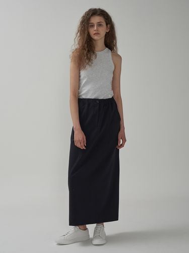 Slit Band Long Skirt_Navy - MOTT - Modalova