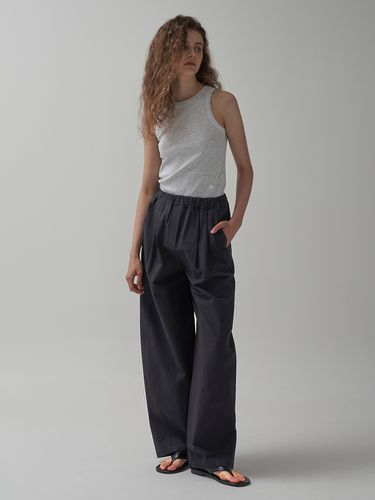 Cotton Stitch Band Pants_Dark Navy - MOTT - Modalova