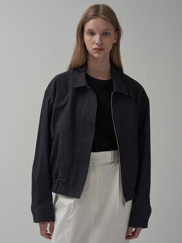 Cotton Stitch Blouson_Dark Navy - MOTT - Modalova