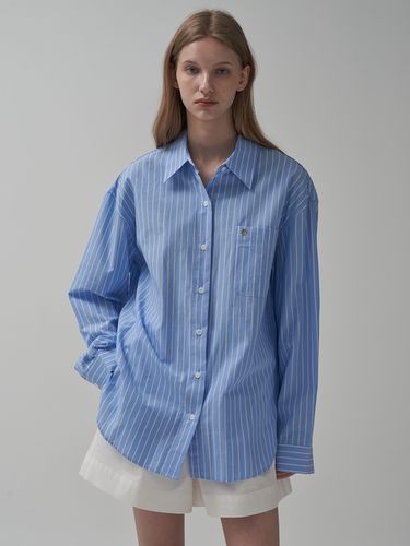 Basic Box Shirt_Stripe Blue - MOTT - Modalova