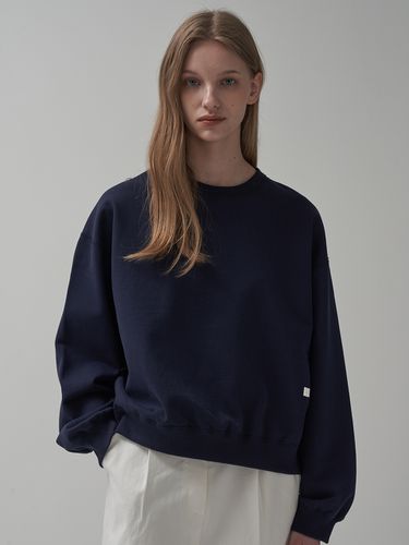 Basic Stitch Sweatshirt_Navy - MOTT - Modalova