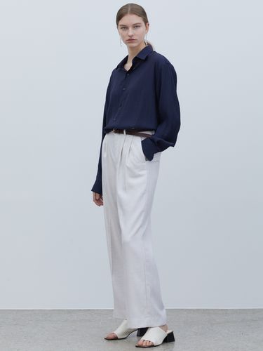 Cool Linen Two Tucks Wide Slacks - Trip LE Sens - Modalova