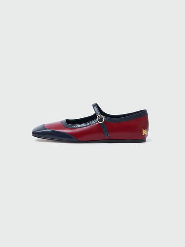 XACE Square Toe Color Blocked Mary-Jane Flats - EENK - Modalova