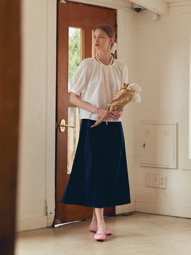 Belted Cotton Long Skirt - MOAT - Modalova