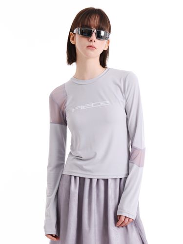 Piece Mesh Block Long Sleeve T-shirt - PIECEMAKER - Modalova