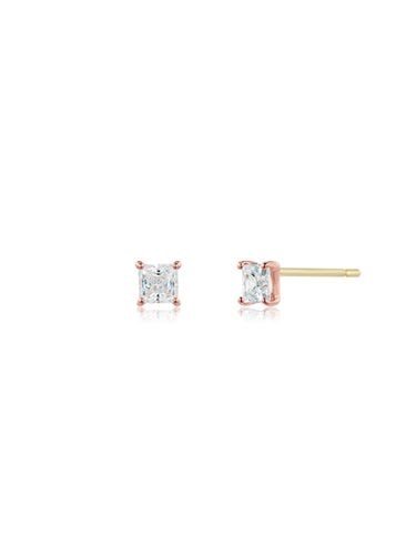 Square Princess Cut Cubic Earrings - STONEHENgE - Modalova