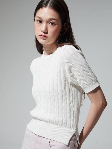 Half Sleeve Knit Pullover _White - kuho plus - Modalova