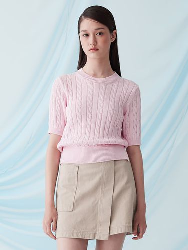 Half Sleeve Knit Pullover _Light Pink - kuho plus - Modalova