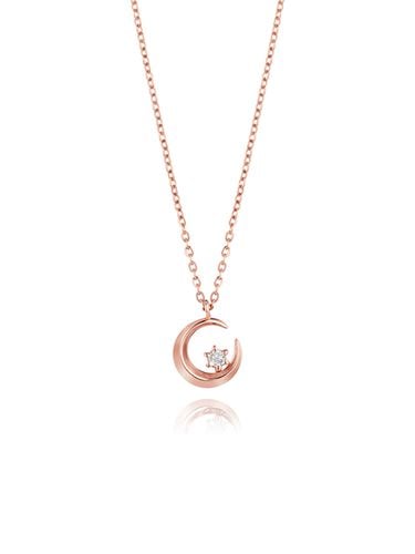 Half Moon Diamond Necklace - STONEHENgE - Modalova