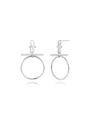 S Link And Circle Earrings - STONEHENgE - Modalova