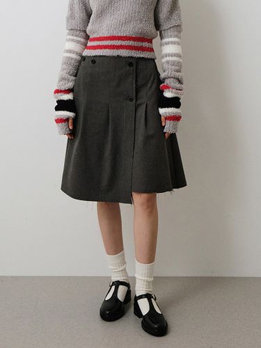 Pleated Wrap Skirt_Grey - Trunk Project - Modalova