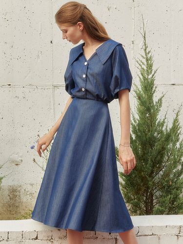 Anna Blouse and Skirt Set_Indigo - ZEROSTREET - Modalova