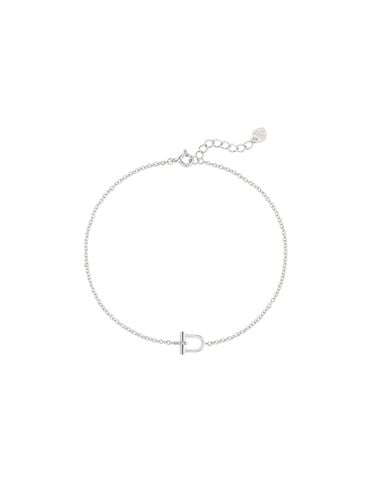 U Lock Silver Anklet K1703 - STONEHENgE - Modalova