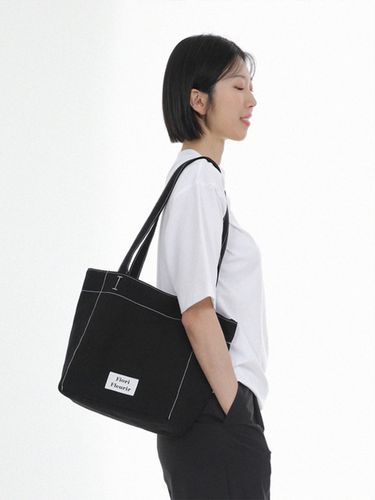 Brisa Canvas Shoulder Bag_Black - Fiori Fleurir - Modalova