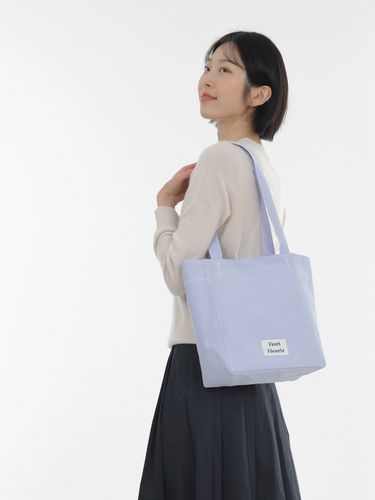 Brisa Canvas Shoulder Bag_Lilac - Fiori Fleurir - Modalova