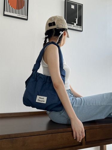 Lottie Tote Shoulder Bag _ Denim Blue - Fiori Fleurir - Modalova