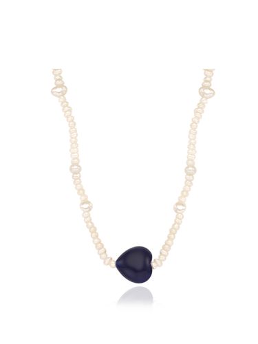 Arc-En-Ciel Navy Heart Necklace - JOY GRYSON - Modalova