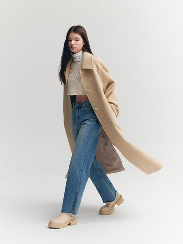 Single Balmacaan Long Coat - MOAT - Modalova