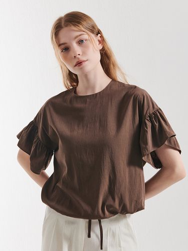 Shirring Strap Blouse _Brown - camino - Modalova