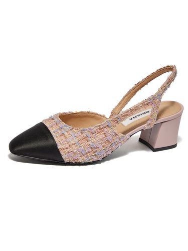 Two-tone Combi Slingback_Light Pink Tweed - BRIANA - Modalova