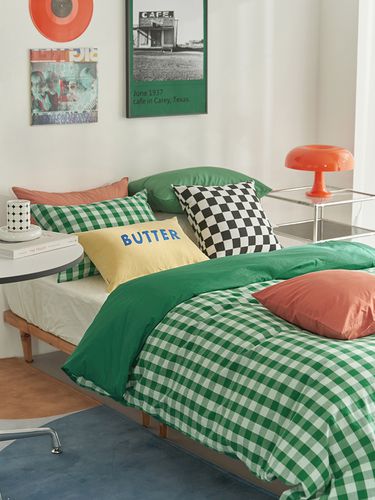 Mid-Century Check Duvet Cover - DECOVIEW - Modalova