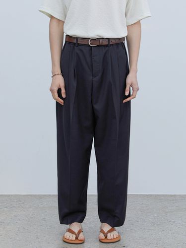 Two Tucks Semi Balloon Tapered Slacks Pants - Trip LE Sens - Modalova