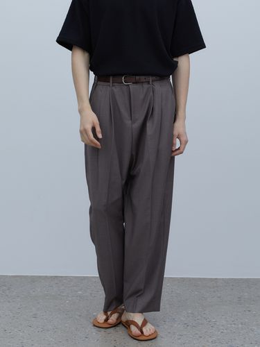 Two Tucks Semi Balloon Tapered Slacks Pants - Trip LE Sens - Modalova