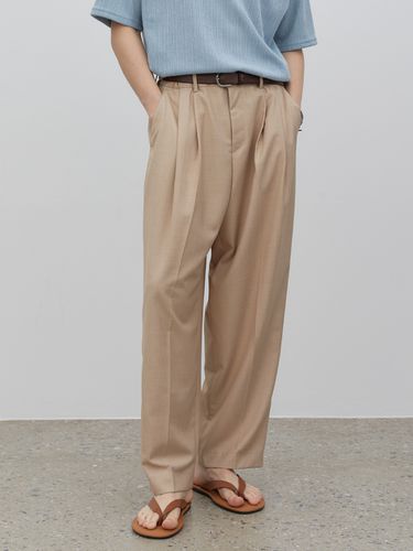 Two Tucks Semi Balloon Tapered Slacks Pants - Trip LE Sens - Modalova