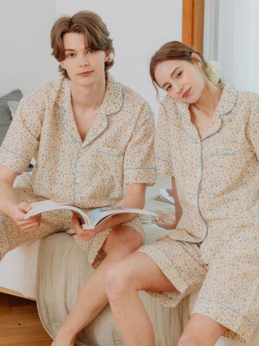 Couple Cotton Short Sleeve Pajama - LUNALUZ STUDIO - Modalova