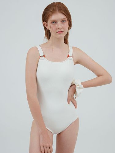 Modern Bold Ring Monokini - White - CORALIQUE - Modalova