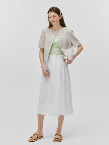 Alee Wrap Skirt_White - OSTKAKA - Modalova