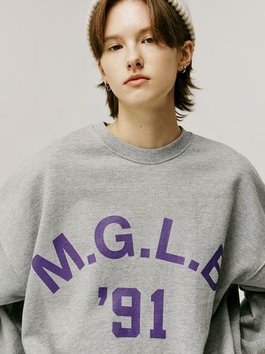 MGLB91 Printing Sweatshirt - Melange Grey - MATCHGLOBE - Modalova