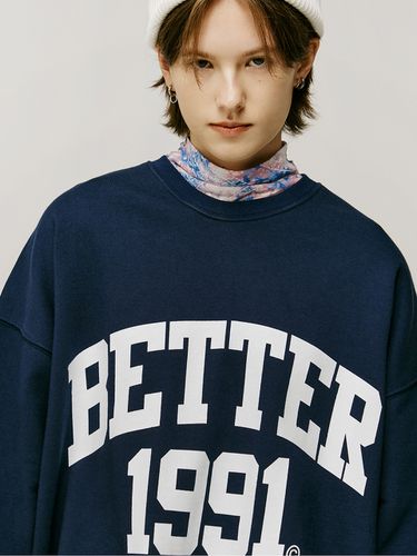 Better Printing Sweatshirt - Navy - MATCHGLOBE - Modalova