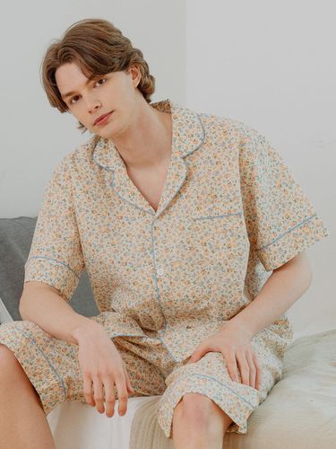 Men Cotton Short Sleeve Pajama - LUNALUZ STUDIO - Modalova