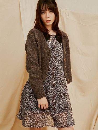 V-neck Multicolor Bouchee Cardigan_Brown - SORRY TOO MUCH LOVE - Modalova