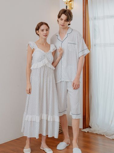 Couple Rayon Polka-dot Pajama Set - LUNALUZ STUDIO - Modalova