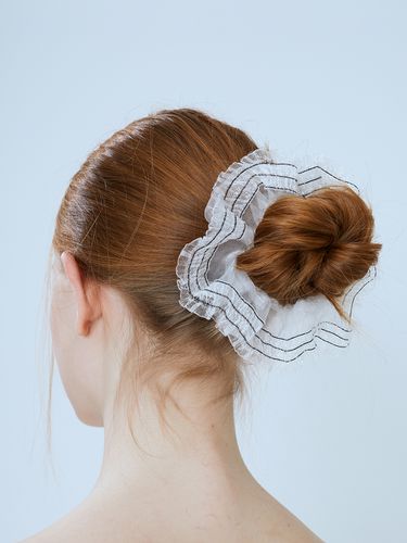 See-Through Summer Scrunchie_Black - mellotory - Modalova