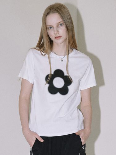 Dot Flower T-shirt - White - Rosefrantz - Modalova