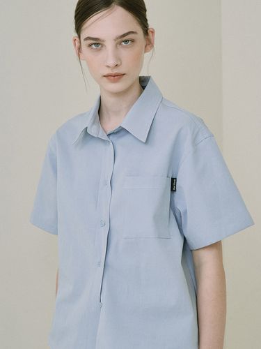 Basic Crop Shirt - Light Blue - Rosefrantz - Modalova