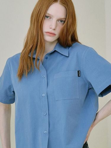 Basic Crop Shirt - Deep Blue - Rosefrantz - Modalova